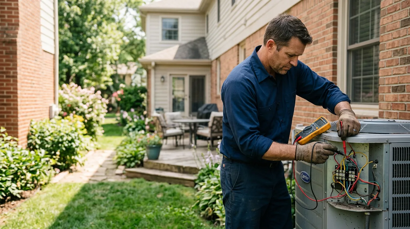 HVAC technician working near Kirkwood, MO